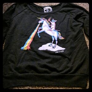 Unicorn and cat party sweatshirt